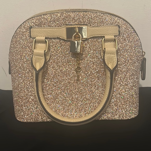 ALDO Champagne Sparkly Handbag - Picture 1 of 6